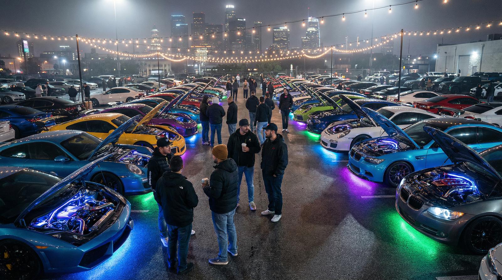 捷克街头改装车友聚会视频